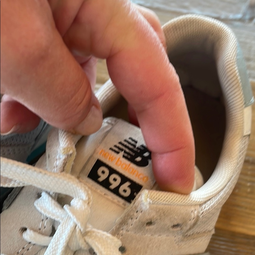 New Balance Tan and Blue Athletic Sneakers - Picture 4 of 7